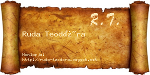 Ruda Teodóra névjegykártya